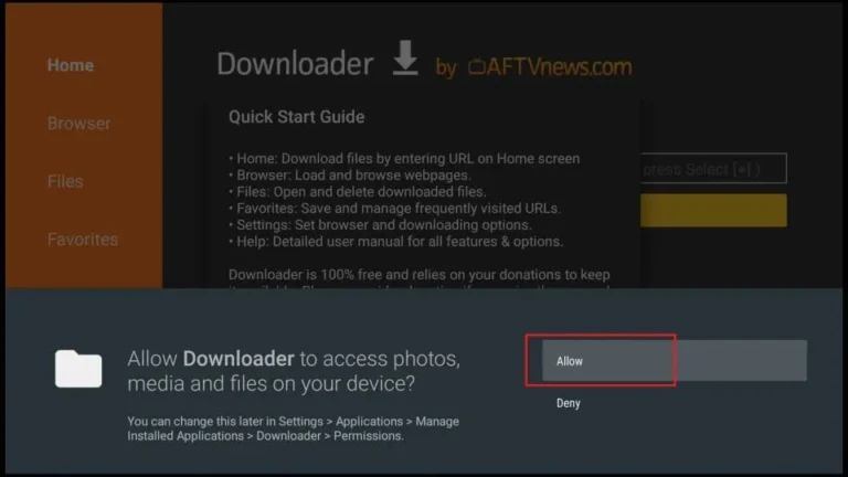 Step 3: Click Allow